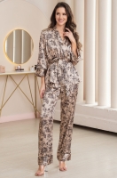 Шёлковая пижама женская жакет топ брюки Артемида 4137 Mia-Amore