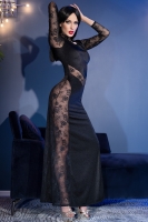 Сексуальное платье со стрингами длинное с кружевными вставками 4408 ChiliRose