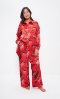 Пижама-двойка женская жакет брюки 1171 Cleo красный
