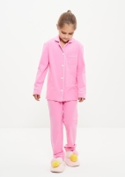 Пижама для девочки хлопок рубашка со штанами розовый 2032 Cleo