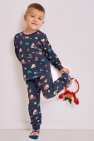 Пижама новогодняя для мальчика лонгслив со штанами 2839 MIKOLAJ Taro