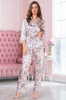 Шёлковая пижама женская рубашка с брюками MIRACLE Миракл 3518 Mia-Amore
