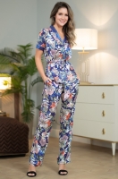 Пижама женская жакет на пуговицах с брюками TROPICANA 7196 Mia-Amore
