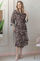 Шёлковый длинный домашний халат-кимоно Эвита 3089 Mia-Amore