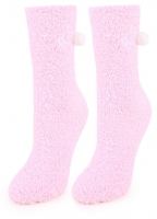 Носки женские плюшевые тёплые с хвостиками-помпонами COOZY N52 Р Marilyn