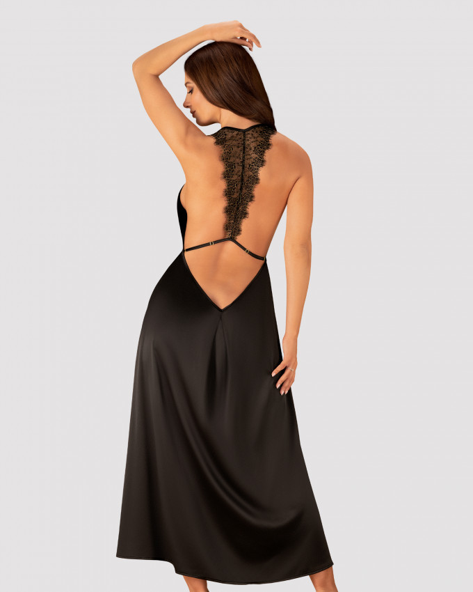 Тонкое сексуальное платье без рукавов с оборками и открытой спиной, размер: S (черный)