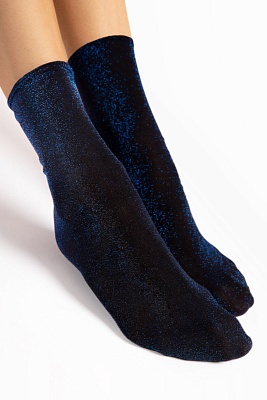 Роскошные носки женские с блеском 1170/G BESTIE 60 DEN синий Fiore Польша
