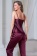 Шёлковая пижама жакет, топ, брюки Шерон SHARON 3806 бордо Mia-Amore