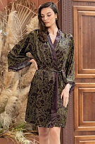Оригинальный шёлковый халат с широким рукавом Электра 4013 Mia-Amore
