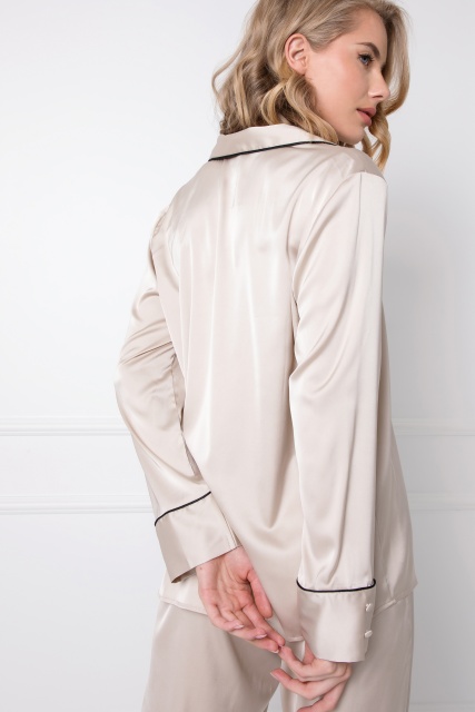 Классическая женская атласная пижама рубашка с брюками JESS Aruelle