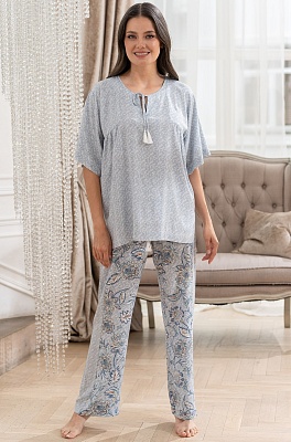 Летний комплект блуза и свободные брюки Кэйтлин 5096 Mia-Amore