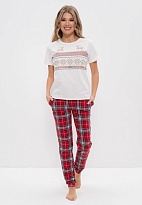 Пижама с брюками Cleo 972 красный