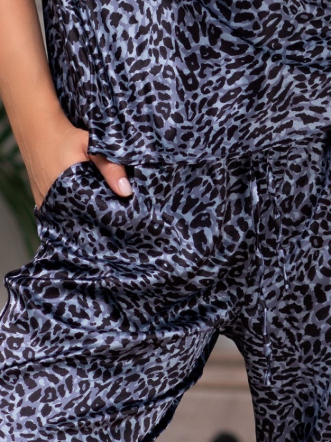 Шёлковая пижама женская тройка с брюками AMAZONKA Амазонка 8666 Mia-Amore