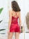 Шёлковая красная пижама кружевной бралетт/жакет/шорты Аурелия 3894 Mia-Amore