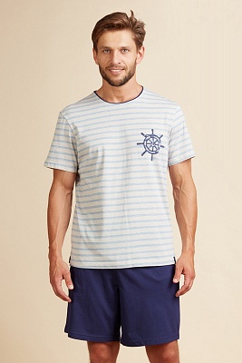 Пижама мужская футболка с шортами MNS 370 KEY
