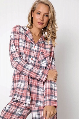 Фланелевая пижама женская рубашка со штанами KRISTEN Aruelle