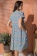 Платье летнее на пуговицах короткое синее из вискозы 1991 Вегас Mia-Amore