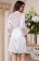 Шёлковый халат запашной с кружевом белый EDITA Эдита 3673 Mia-Amore