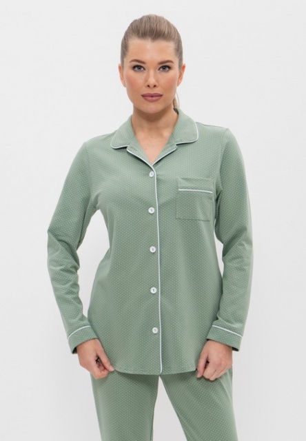 Хлопковая пижама женская рубашка с брюками 1127 CLEO