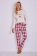 Пижама новогодняя женская лонгслив со штанами 2829 HOLLY Taro