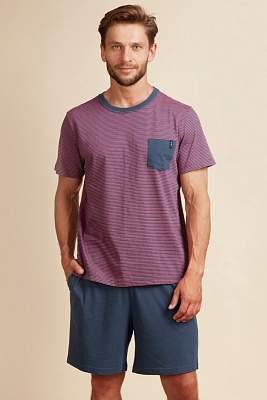 Пижама мужская футболка с шортами MNS 363 KEY
