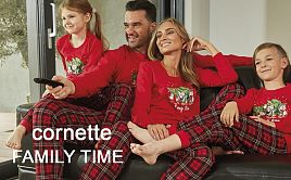 Скидка на новогодние пижамы для всей семьи от Cornette!
