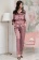 Шёлковая пижама женская жакет с брюками Оливия 3646 роза Mia-Amore