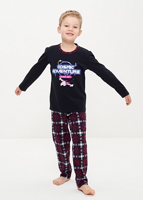 Пижама для мальчика хлопок лонгслив длинный рукав со штанами 2030 Cleo